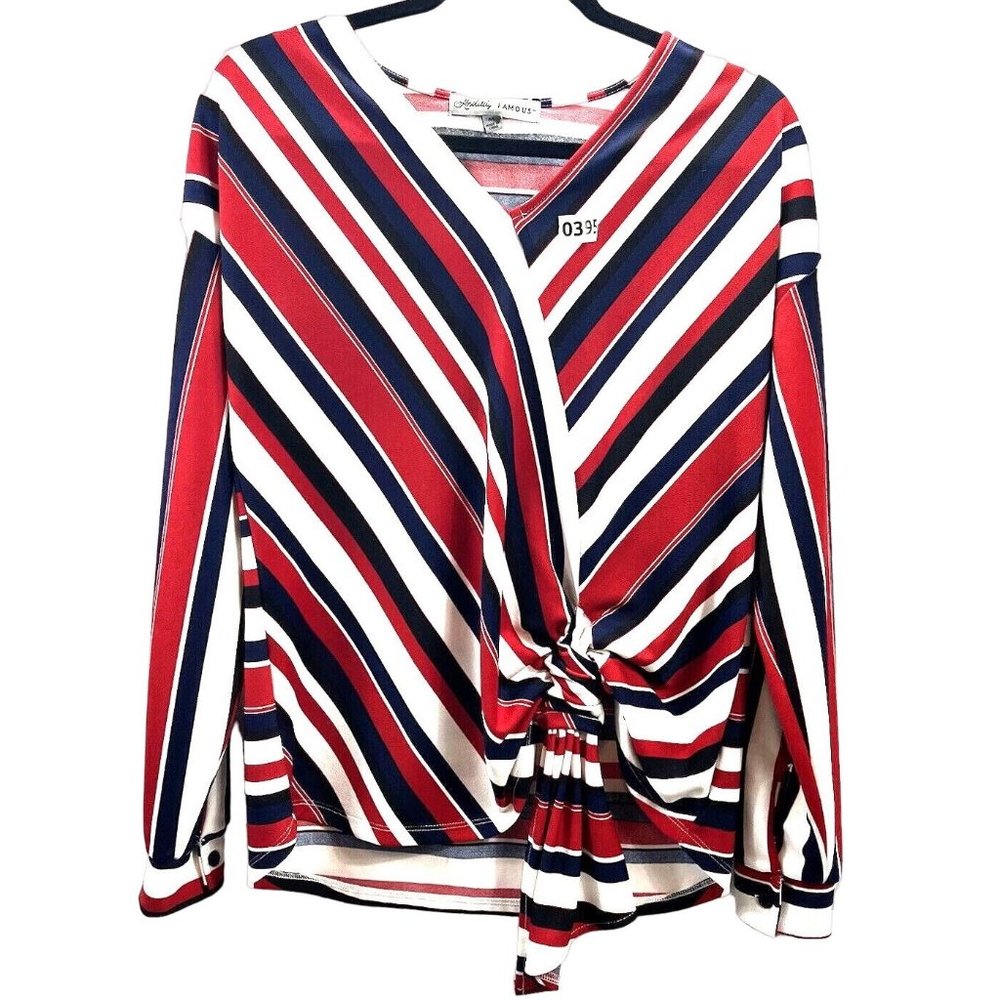 Absolutely Famous Women Top Size M Multicolor Long Sleeve